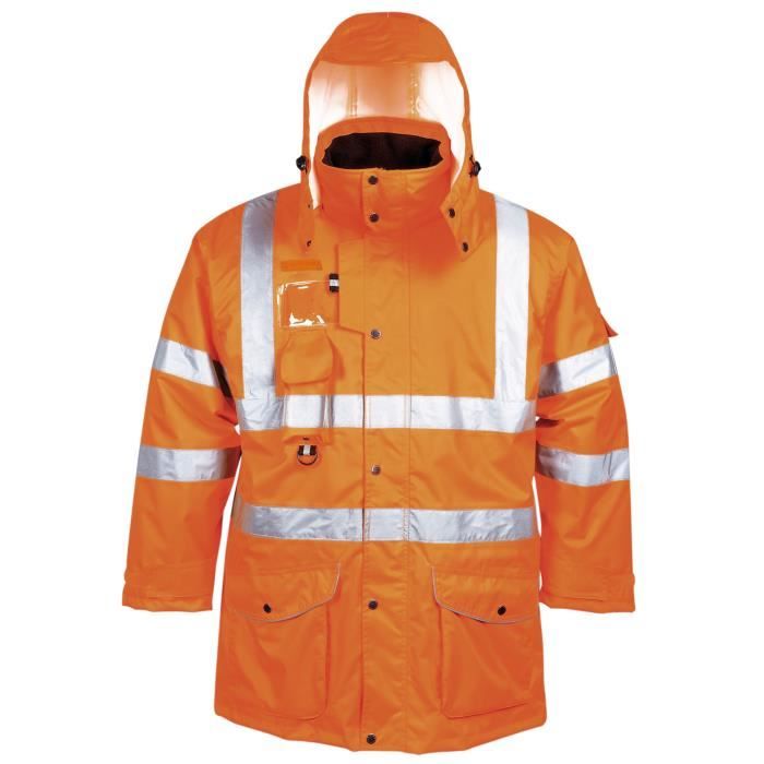 Portwest Parka Bicolore Traffic Jaune/Vert - Veste De Travail Haute Visibilité Taille L