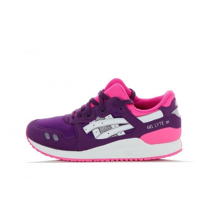 Basket Asics Gel Lyte 3 Junior C5A4N 3301 Violet Rose Blanc Violet Cdiscount Chaussures