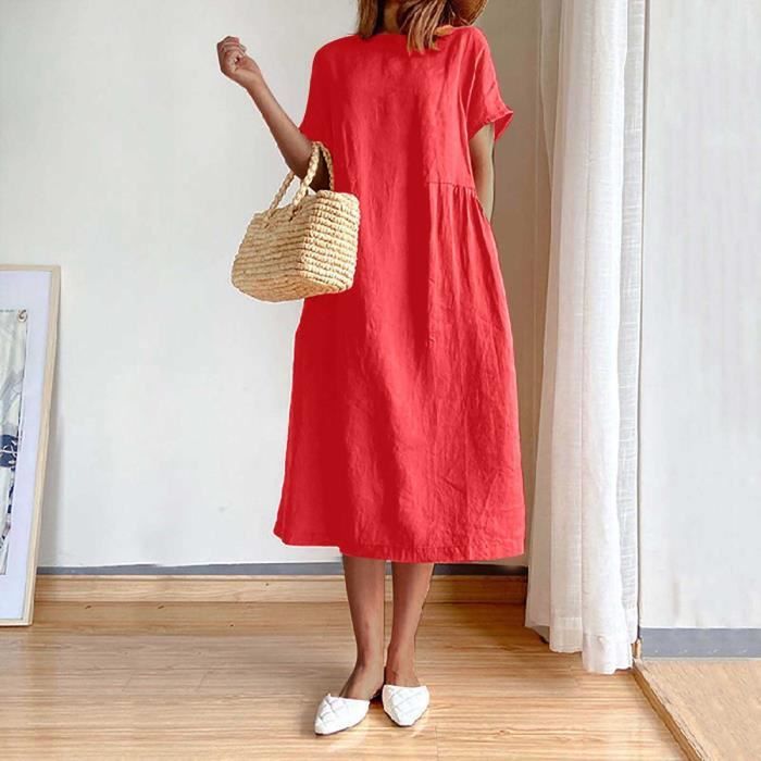Robe été coton femme best sale