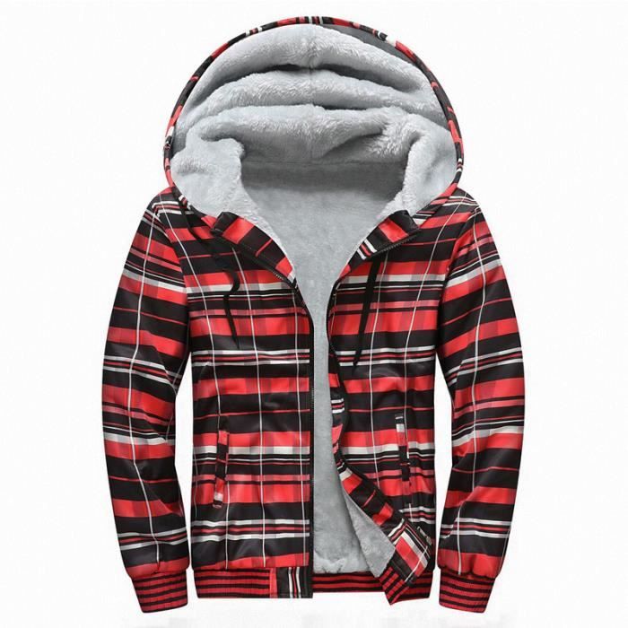 Veste rouge top homme pas cher