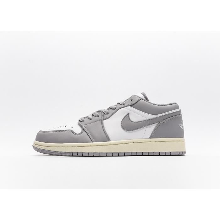 NIKE Air Jordan 1 LOW Baskets Homme Et Femme Gris clair