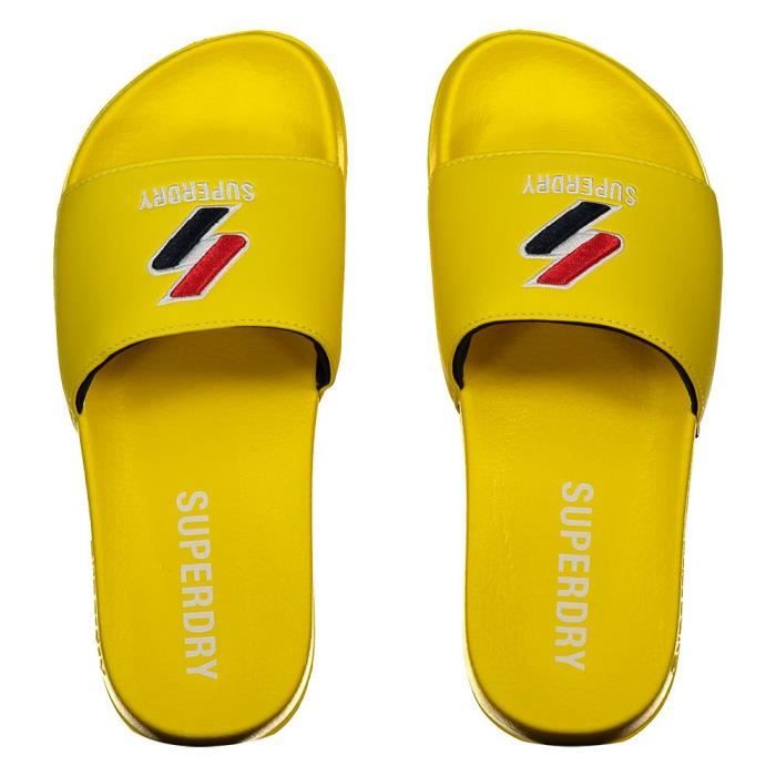 Tongs Superdry F3-Flip Flop Femme Jaune 40 EU Textile