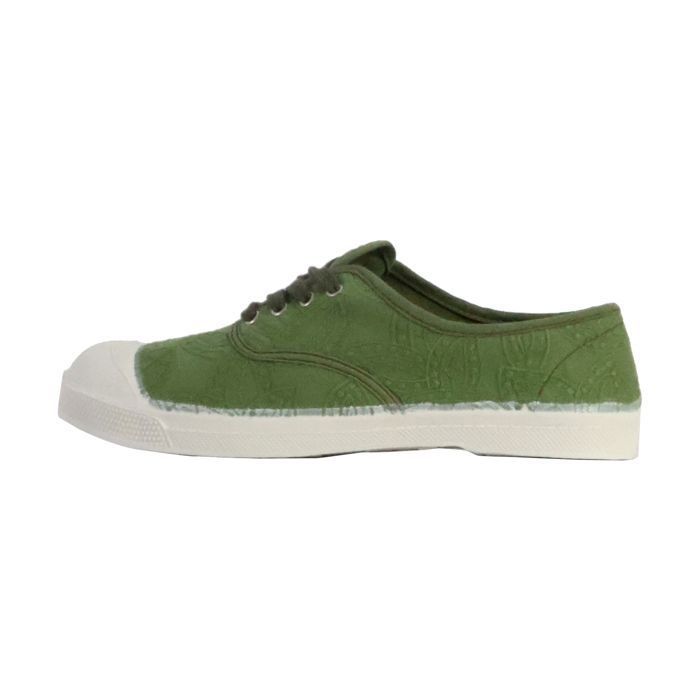 Bensimon Tennis à Lacets Bensimon Broderie Anglaise - Vert