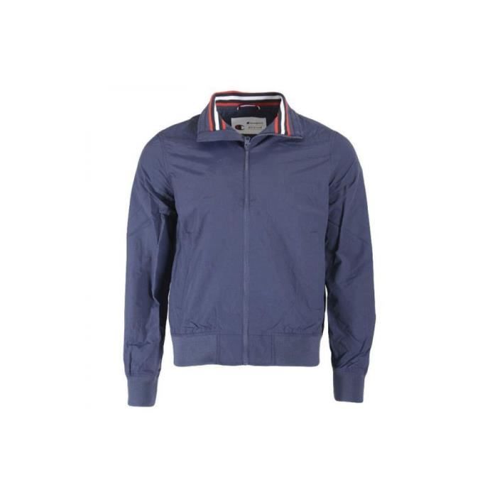 Veste a col pointu Champion Homme Bleu Coupe droite Logo patche Bleu Cdiscount Pret a Porter