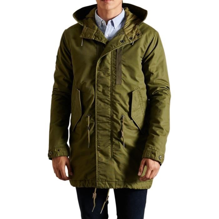 Parka SuperDry Capuche New military Fishtail Vert Homme Vert