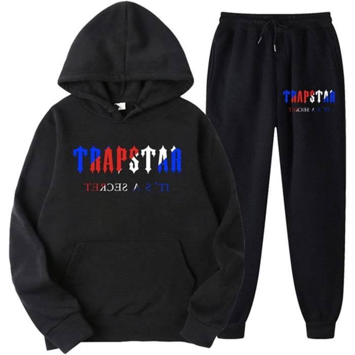 SWEATSHIRT Survêtement Trapstar Imprimé Sportswear Hommes Sweat À Capuche Chauds Pantalon 2 Pièces Ensemble Chandails Lâches Costume