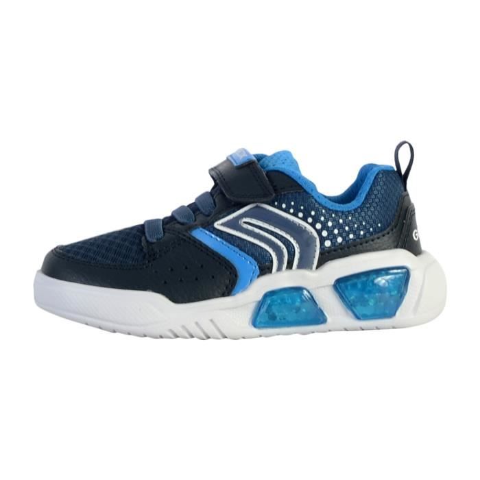 Basket Enfant Geox Illuminus Scratch Bleu bleu clair Bleu bleu clair Cdiscount Chaussures