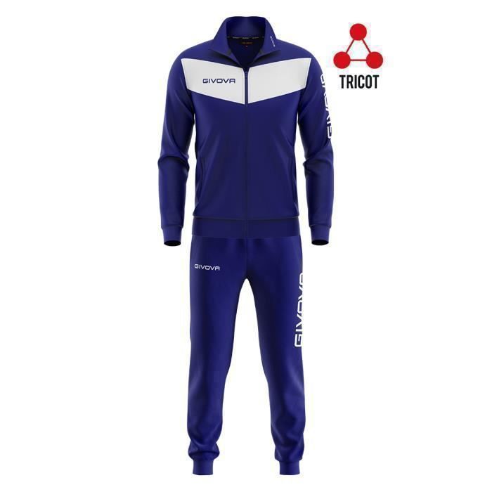 Survêtement enfant - GIVOVA - Visa - navy blue/white - Tricot 100% polyester triacétate 220 g/m² - Veste et pantalon mixte Survêtement enfant - GIVOVA - Visa - navy blue/white - Tricot 100% polyester triacétate 220 g/m² - Veste et pantalon mixte