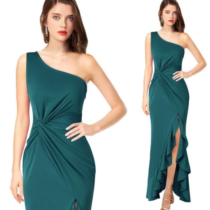 ROBE femme cool - longue Robe Soiree Europe et Amerique - vert Nathan ...