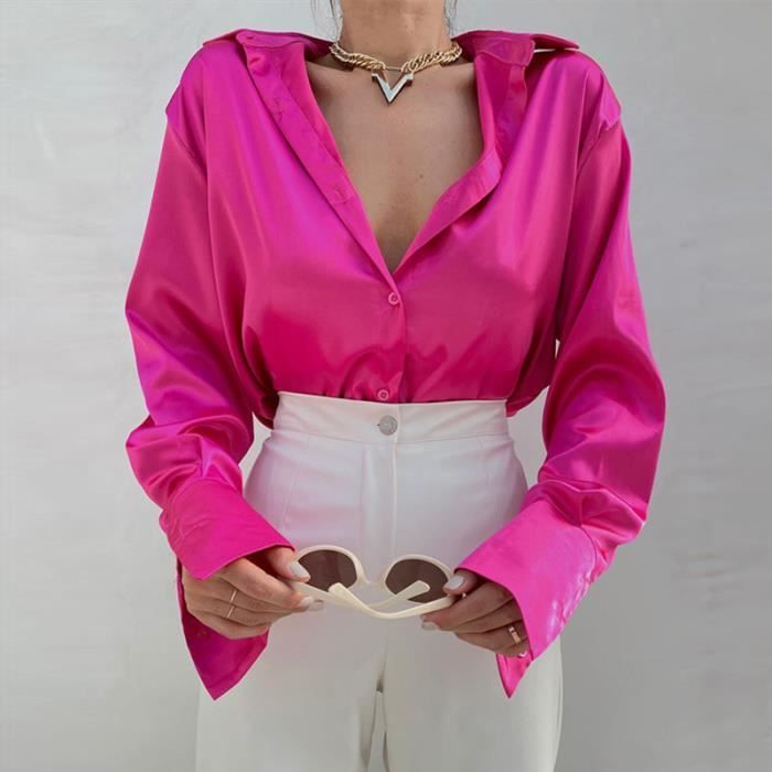 Chemise satin femme deals