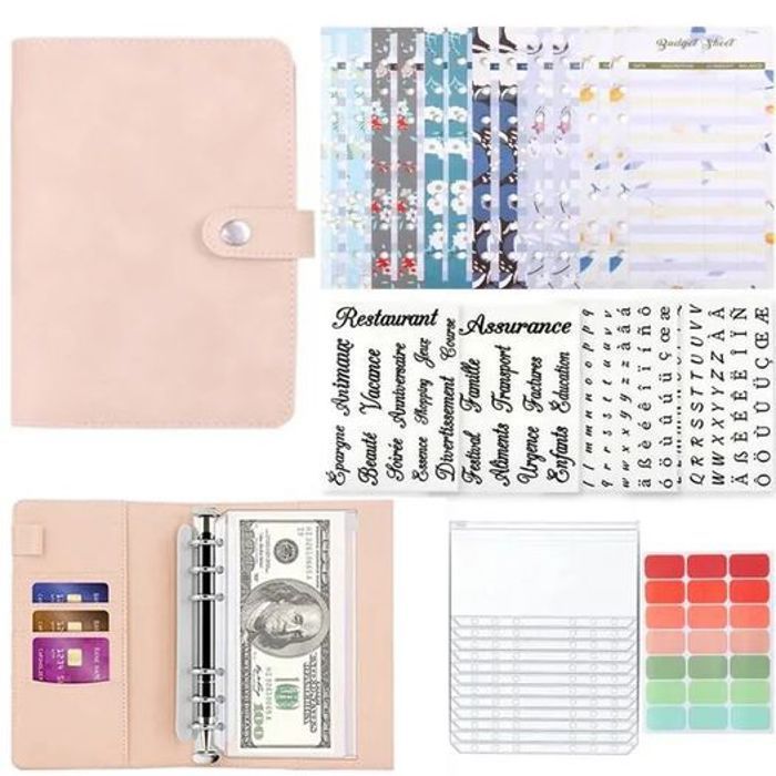 Classeur D’épargne Avec Enveloppes – Défi Budgétaire Imprimé Léopard – Format 13,5 X 18,8 Cm – Inclut Cartes, Pochettes Et Autocollants – Cuir PU Doux - 8