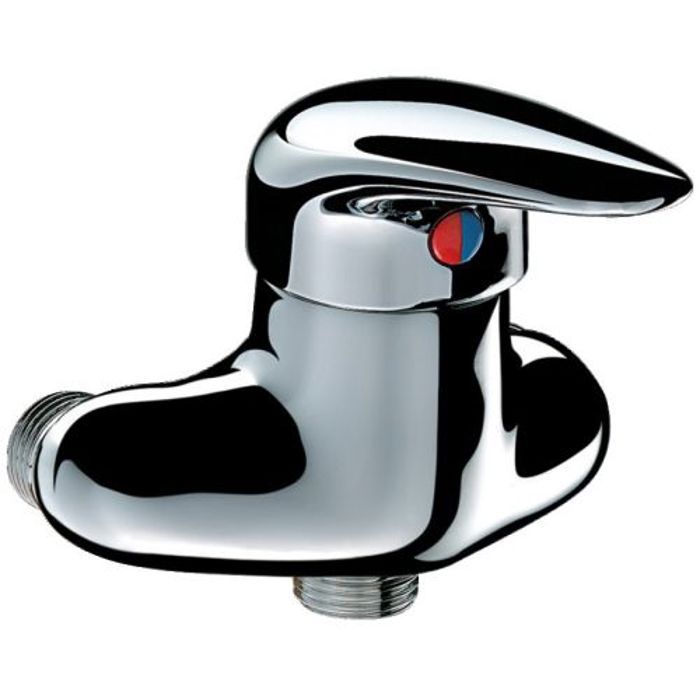 Mitigeur de douche universel - DELABIE - M1/2 entraxe réglable 100 à 120 - Noir - Douchette - 2 trous - Chromé