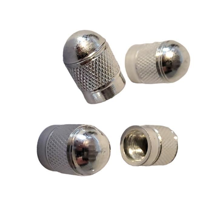 Lot De 8 Bouchons De Valve Aluminium - Joint Intégré, Design Patte D'Ours, Universels