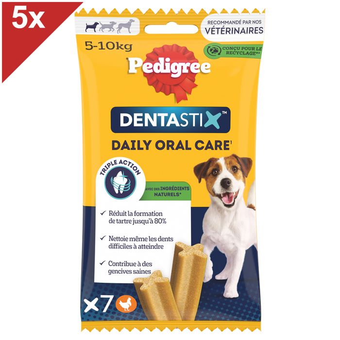 Meilleurs prix pour PEDIGREE Dentastix Friandises à mâcher petit chien 35 sticks dentaires (5x7)