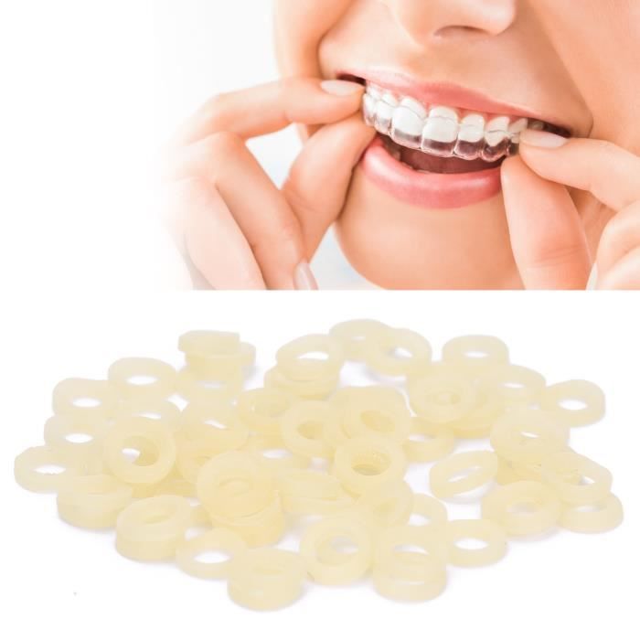 Pwshymi bandes de caoutchouc élastiques orthodontiques Bandes de caoutchouc  orthodontiques, 100 hygiene dentaire 3/8 pouces