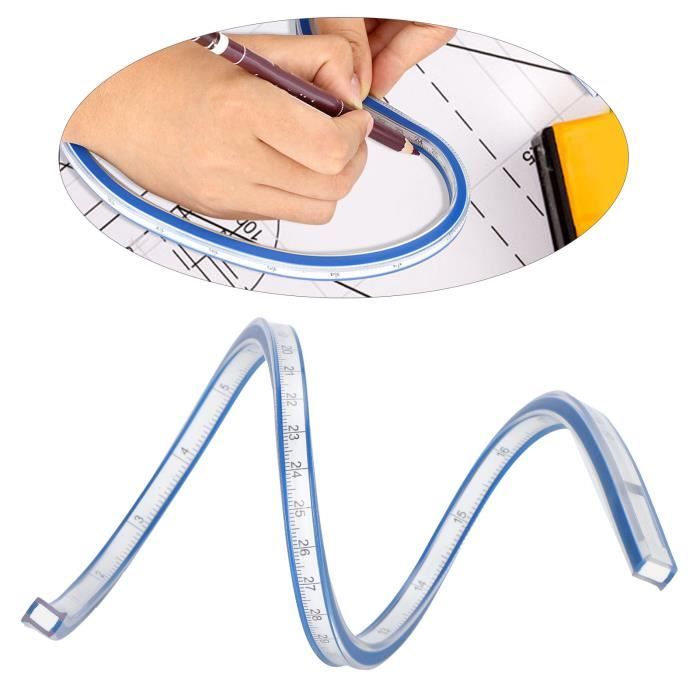 LEMROE Outil Personnalisé De Règle De Courbes Flexibles Pour Dessiner Des Graphiques De Temps Et De Vetements 60cm 93697184