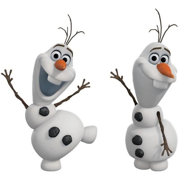 ROOMMATES Stickers DISNEY OLAF repositionnables 57x24cm 4 feuilles de 10,1cm x 44,1cm