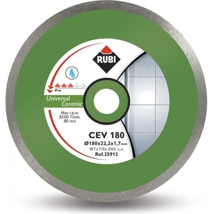 Disque Diamant Rubi Cev Pro Coupes A Eau 180 Mm Achat