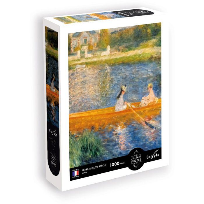 Puzzle - SENTOSPHERE - Calypto - 1000 pièces - La Yole - Pierre-Auguste Renoir - Toucher Soyeux - Dès 9 ans