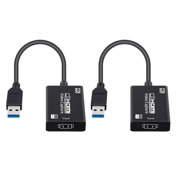 2X Carte de Capture VidéO HDMI Vers USB 3.0 Plein HD 1080P 4K HDMI Carte de  Capture Live Diffusionet Et Enregistrer - Cdiscount Informatique