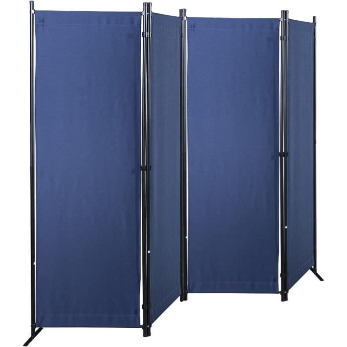 GOJOOASIS Paravent 4 pièces 170 x 220 cm Paravent de séparation Pliable
