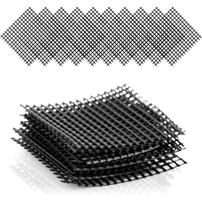 Set de 10 Grilles de Drainage en Plastique, Noir Grille de Drainage carrée pour Coupe Bonsai