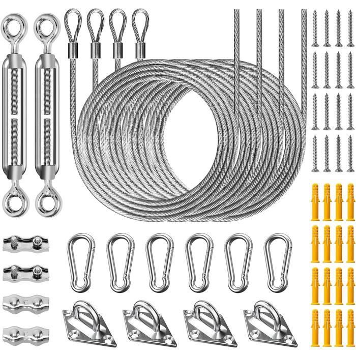 Kit De 20 Oeillets De Fixation En Acier Inoxydable Avec Vis - Pour Hamac, Voile D'ombrage, Rideaux, Suspension - 6