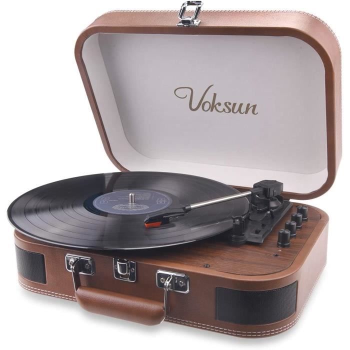 Platine Vinyle,Tourne Disque À Encodeur Numérique Bluetooth Portable