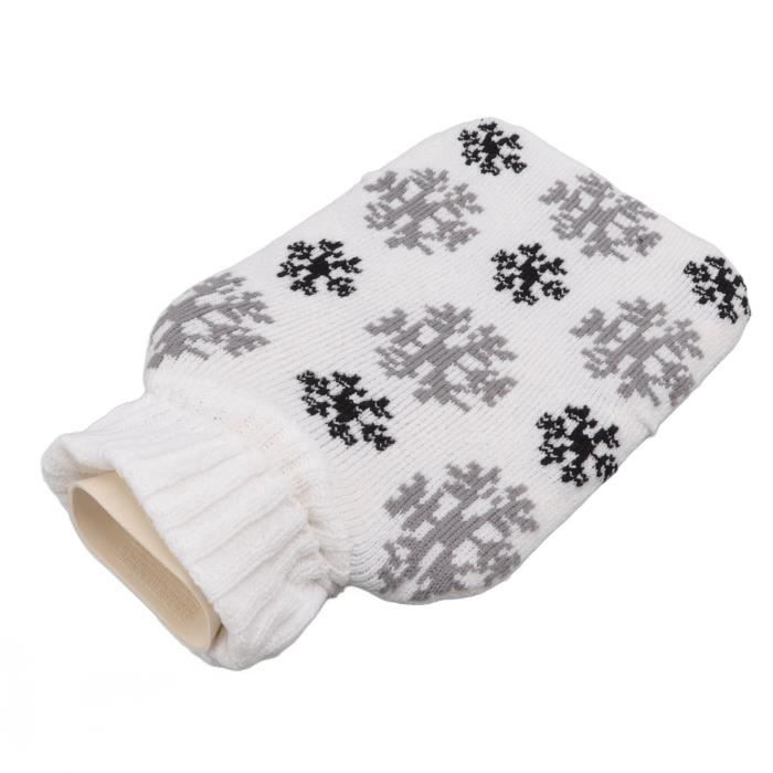 Bouillotte D'eau Chaude Avec Housse Tricotée - Kit Complet 2L - Motif Noël Festif - Pour Se Réchauffer En Hiver