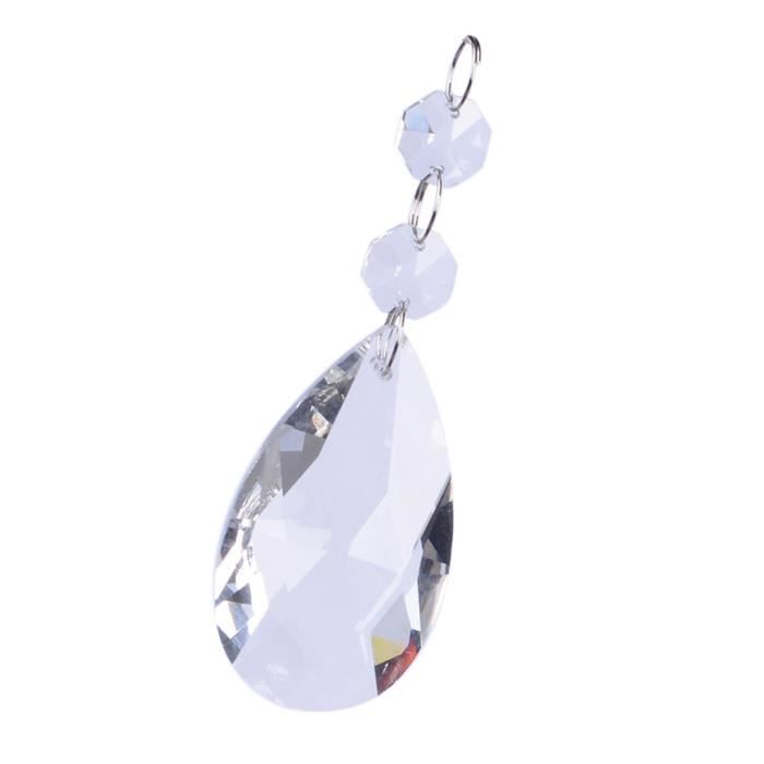 100 Chandelier Cristal 14 mm perles en Laiton Lien chaîne-Mariage/lustre
