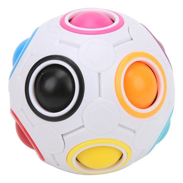 Cube anti-stress balle arc-en-ciel Puzzles Cube de Football magique Cube anti-stress balle arc-en-ciel Puzzles Cube de Football magique