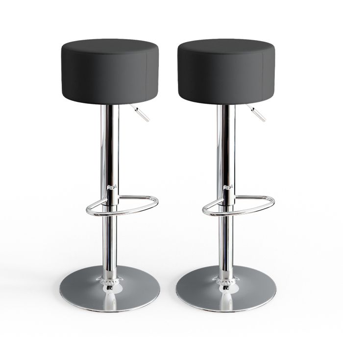 Tabouret de bar 33x92cm 2 pièces Noir Vicco 32001