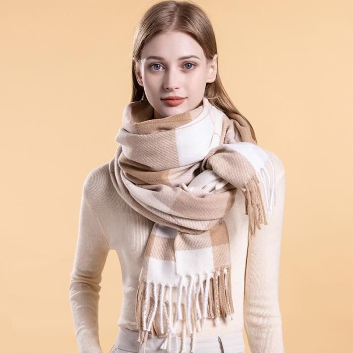 Echarpe Cachemire Echarpe A Carreau Femme Écharpe Femme Oversize à