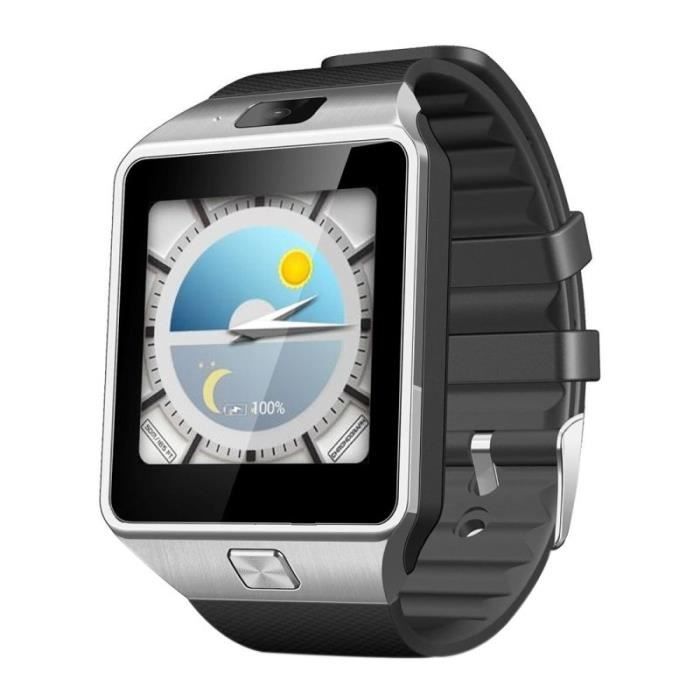 Montre Connectée Smartphone Android Kit Mains Libres Bluetooth Ecran 1 5 Blanc