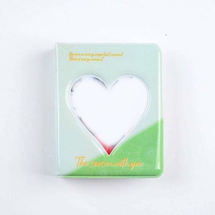 Anglecai Kpop Porte-cartes Photo 7,6 Cm, Mini Classeur Pour Cartes Photo Avec 40 Pochettes/breloques Cerise, Petit Album Photo Creux Pour Stocker Des Photos (couleur Pêche