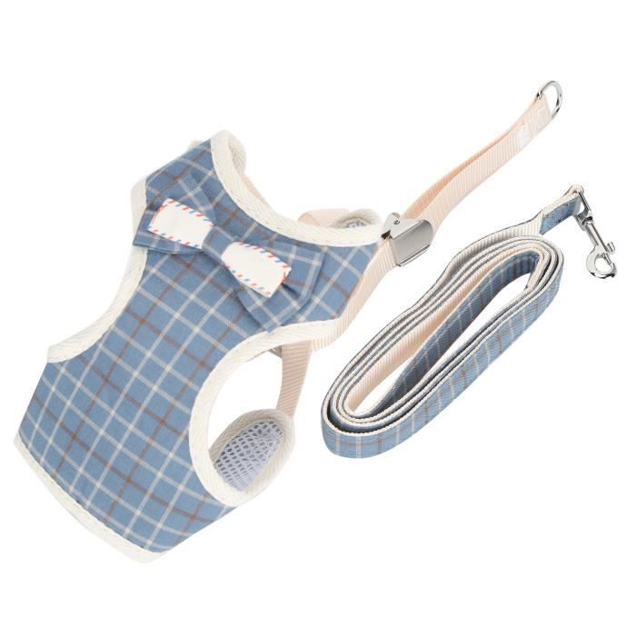 Harnais Réglable Pour Chat - Taille XS à L - Anti-évasion, Confortable - Pour Randonnée, Voyage, Balade - Avec Laisse - Réfléchissant - 10