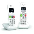 Téléphone Fixe sans Fil - GIGASET - E290 Duo Blanc - Grand écran - Larges touches - Audio Boost-1