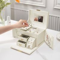Boîte à Bijoux En Cuir PU Avec Vitrine En Verre" - Test Et Avis
