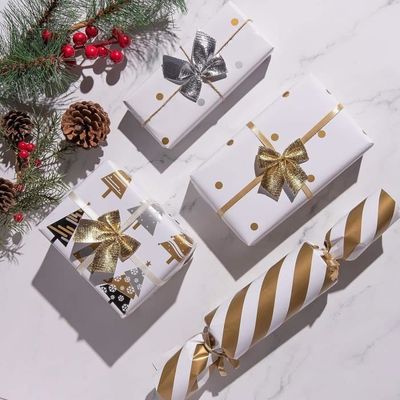 1x Rouleaux de papier cadeau Noël /papier cadeau vert foncé/arbres colorés  2,5 0 0,7
