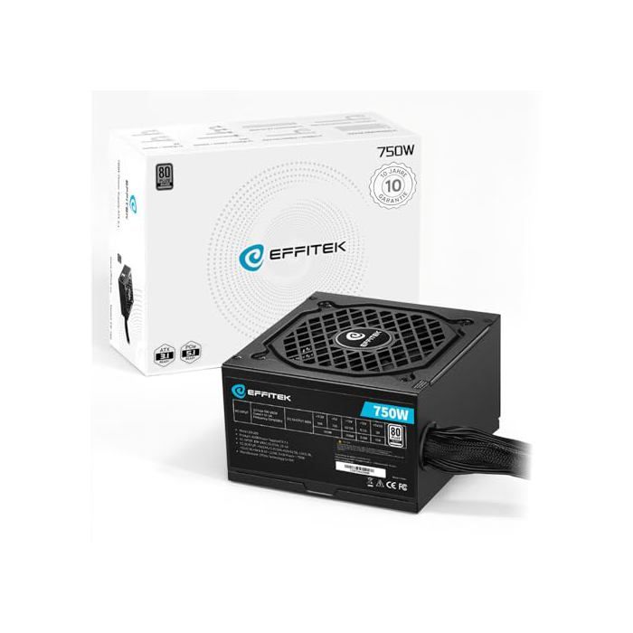 Bloc d'alimentation ATX 3.1 - EFFITEK - 750W - 80 Plus Silver - PCIe 5. ...