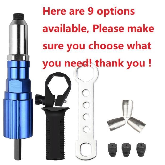Adaptateur Riveteuse, Kit D'adaptateur De Pistolet à Riveter Pour Perceuse Electrique Sans Fil Pistolet A Riveter Electrique Rivetage Outil 96831395 Adaptateur Riveteuse, Kit D'adaptateur De Pistolet à Riveter Pour Perceuse Electrique Sans Fil Pistolet A Riveter Electrique Rivetage Outil 96831395