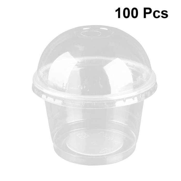 Récipient transparent jetable de bol à dessert en plastique de