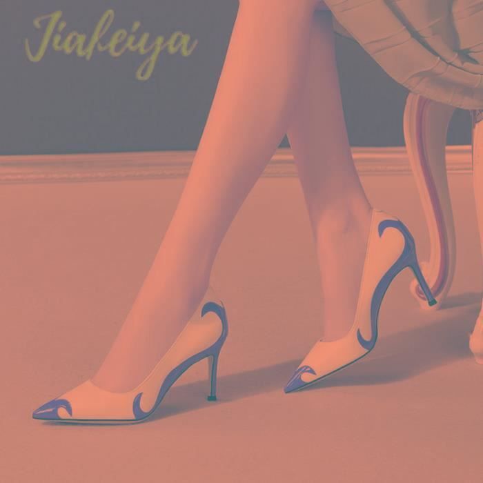 Escarpins à talons fins pour femmes Noir 6cm Bout pointu