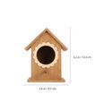 Mangeoire à oiseaux suspendue décorative pour nid d'oiseau en bois nichoir - nid habitat - couchage-2