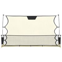 Filet De Football Rebondisseur VidaXL - Noir Et Jaune - 72x33.5x47.2 Pouces - Avec Sac