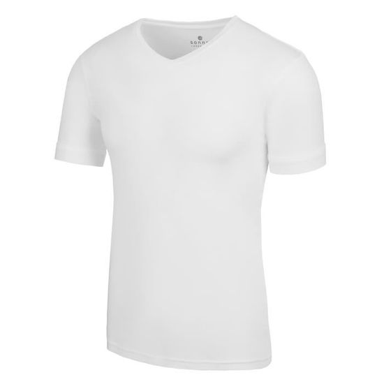 T-shirt homme col V coton stretch Essentials noir par Impetus