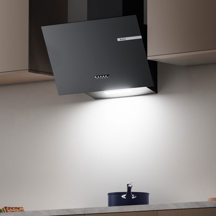 CIARRA Hotte Inclinée 60cm 580m3/h A+ avec Filtre à Charbon 3 Vitesses ...