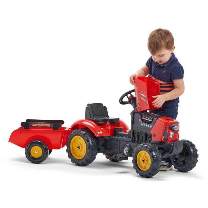 Tracteur a pedales FALK Supercharger Des 2 ans 100 Fabrique en France 50 de plastique recycle Cdiscount Jeux Jouets