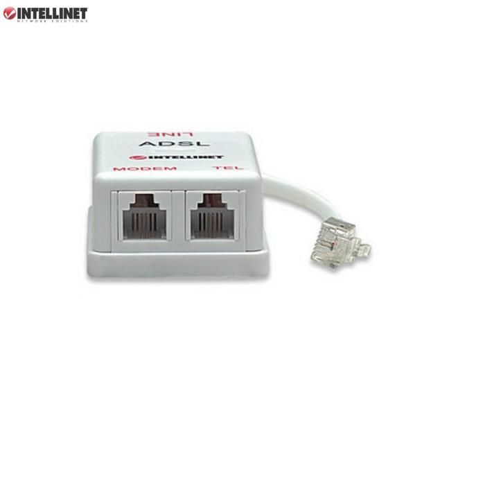 Filtre ADSL - INTELLINET - ADSL MODEM SPLITTER ADAPTER - Blanc - 2 ...