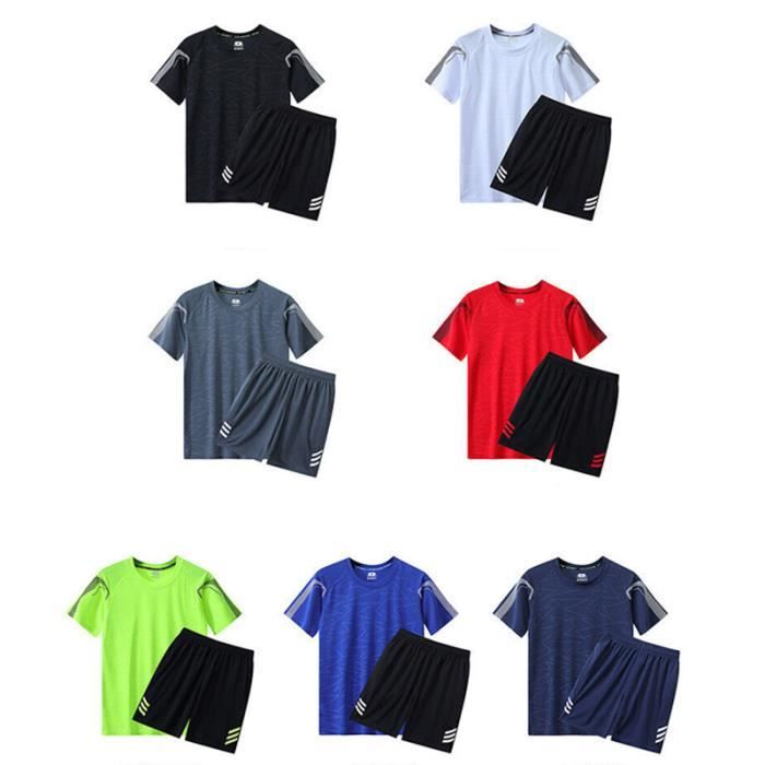 Dooxii Ensemble Sport Homme 5 Pièces – Hoodie, T-Shirt Compression, Short & Collant Séchage Rapide !